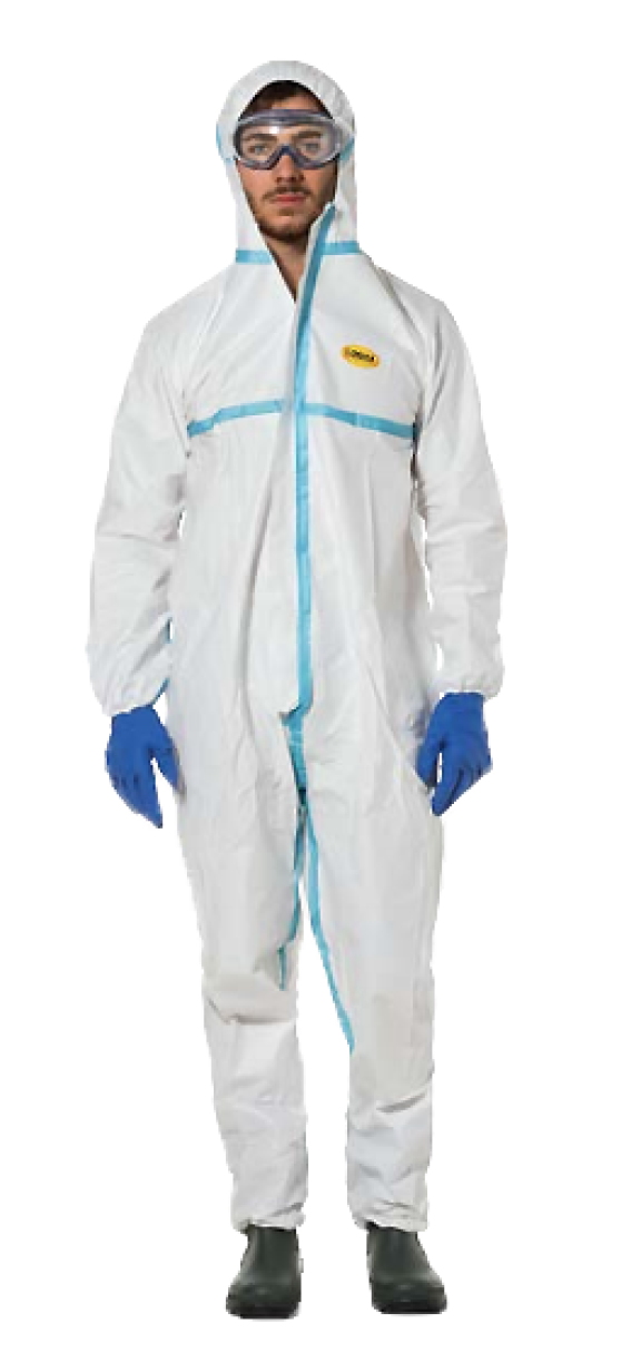 TUTA NASTRATA  CAT III BIOBLOCKED  CE2163  MISURE L ED XL MIN SAN